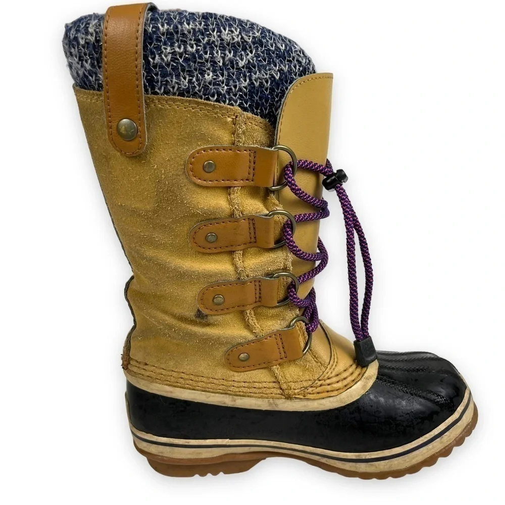 Sorel Boots Youth 1 Brown Joan of Arctic Lined Waterproof Winter Duck Boots